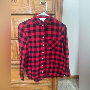Old Navy Red and Black Flannel